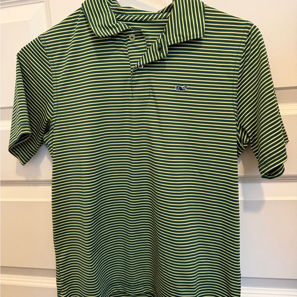 Vineyard Vines Green Striped Polo Shirt